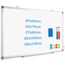 QUEENLINK Magnetisch Whiteboard, 40x60cm Magnettafel mit Aluminiumrahmen, Magnetwand White Board mit Stiftablage und Haken