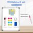 DOLLAR BOSS Whiteboard Magnetisch, Doppelseitiges Whiteboard Klein 30X40CM Magnettafel A3 Magnetpinnwand mit 2 Stifte, 8 Magnete and 1 White board Radiergummi, aufhängen, keine Bohrung