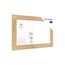 ALLboards Magnetisches Whiteboard, trocken abwischbar PREMIUM 90x60 cm, massiver Rahmen im Eichendesign