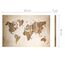 Navaris Magnettafel Magnetpinnwand Memoboard zum Beschriften - 60x40 cm Notiztafel World Map Vintage Design - Tafel abwaschbar mit Halterung Magneten Stift