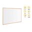 Bi-Office Budget Whiteboard mit Holzrahmen, magnetisch, 5 Größen wählbar, 90 x 60 cm