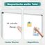 QUEENLINK Whiteboard 100×150cm Whiteboard Magnetisch, Magnettafel mit Aluminiumrahmen, Magnetwand White Board mit Stiftablage und Haken