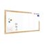 ALLboards Magnetisches Whiteboard, trocken abwischbar PREMIUM 240x120 cm, massiver Rahmen im Eichendesign