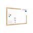 ALLboards Magnetisches Whiteboard, trocken abwischbar PREMIUM 180x120 cm, massiver Rahmen im Eichendesign