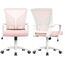 Yaheetech 2er-Set Bürostuhl Ergonomischer Drehstuhl Höhenverstellbarer Bürostuhl Computerstuhl für Arbeitszimmer/Büro/Konferenzräume Rosa