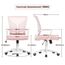 Yaheetech 2er-Set Bürostuhl Ergonomischer Drehstuhl Höhenverstellbarer Bürostuhl Computerstuhl für Arbeitszimmer/Büro/Konferenzräume Rosa