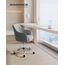 SONGMICS Homeoffice Stuhl, Drehstuhl, Schreibtischstuhl, höhenverstellbar, bis 110 kg belastbar, atmungsaktiver Stoff, für Arbeitszimmer, Schlafzimmer, grau OBG019G01