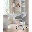 SONGMICS Homeoffice Stuhl, Drehstuhl, Schreibtischstuhl, höhenverstellbar, bis 110 kg belastbar, atmungsaktiver Stoff, für Arbeitszimmer, Schlafzimmer, hellgrau OBG019G02