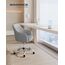 SONGMICS Homeoffice Stuhl, Drehstuhl, Schreibtischstuhl, höhenverstellbar, bis 110 kg belastbar, atmungsaktiver Stoff, für Arbeitszimmer, Schlafzimmer, hellgrau OBG019G02