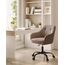 SONGMICS Homeoffice Stuhl, Drehstuhl, Schreibtischstuhl, höhenverstellbar, bis 110 kg belastbar, atmungsaktiver Stoff, für Arbeitszimmer, Schlafzimmer, braun OBG019K01