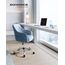 SONGMICS Homeoffice Stuhl, Drehstuhl, Schreibtischstuhl, höhenverstellbar, bis 110 kg belastbar, atmungsaktiver Stoff, für Arbeitszimmer, Schlafzimmer, blau OBG019Q01