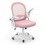 naspaluro Bürostuhl, Ergonomischer Schreibtischstuhl mit Atmungsaktiv Netzbespannung, Hochklappbare Armlehnen, Höhenverstellbarer, Computerstuhl, Leichter Stuhl, 360° Drehstuhl, Rosa