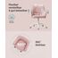 SONGMICS Homeoffice Stuhl, Drehstuhl, Schreibtischstuhl, höhenverstellbar, bis 110 kg belastbar, atmungsaktiver Stoff, für Arbeitszimmer, Schlafzimmer, rosa OBG019P01