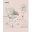 SONGMICS Homeoffice-Stuhl, Drehstuhl, Schreibtischstuhl, höhenverstellbar, bis 110 kg belastbar, Cord, für Arbeitszimmer, Schlafzimmer, sandbeige OBG019LZ01