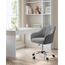 SONGMICS Homeoffice Stuhl, Drehstuhl, Schreibtischstuhl, höhenverstellbar, bis 110 kg belastbar, atmungsaktiver Stoff, für Arbeitszimmer, Schlafzimmer, grau OBG019G01