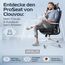 CLOUVOU ProSeat Bürostuhl Ergonomisch [TESTSIEGER] Schreibtischstuhl 100% individuell einstellbar | Büro Stuhl & Gaming Stuhl | Computerstuhl Home Office Chair Ergonomic | Drehstuhl 150 kg