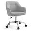 SONGMICS Homeoffice Stuhl, Drehstuhl, Schreibtischstuhl, höhenverstellbar, bis 110 kg belastbar, atmungsaktiver Stoff, für Arbeitszimmer, Schlafzimmer, hellgrau OBG019G02