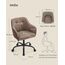 SONGMICS Homeoffice Stuhl, Drehstuhl, Schreibtischstuhl, höhenverstellbar, bis 110 kg belastbar, atmungsaktiver Stoff, für Arbeitszimmer, Schlafzimmer, braun OBG019K01