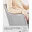 SONGMICS Homeoffice Stuhl, Drehstuhl, Schreibtischstuhl, höhenverstellbar, bis 110 kg belastbar, atmungsaktiver Stoff, für Arbeitszimmer, Schlafzimmer, hellgrau OBG019G02