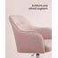SONGMICS Homeoffice Stuhl, Drehstuhl, Schreibtischstuhl, höhenverstellbar, bis 110 kg belastbar, atmungsaktiver Stoff, für Arbeitszimmer, Schlafzimmer, rosa OBG019P01