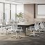 Yaheetech Bürostuhl Ergonomisch Schreibtischstuhl mit Schaukelfunktion Drehstuhl mit Gepolstertem Sitzkissen Chefsessel Höhenverstellbar fürs Arbeitszimmer/Büro, Hellgrau/2pcs