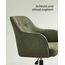 SONGMICS Homeoffice Stuhl, Drehstuhl, Schreibtischstuhl, höhenverstellbar, bis 110 kg belastbar, atmungsaktiver Stoff, für Arbeitszimmer, Schlafzimmer, grün OBG019C01