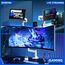 Monitor Halterung 1 Monitore für 17-57 Zoll Flach & Curved Bildschirm, Gasfeder Monitore Tischhalterung Höhenverstellbar Neigbar Schwenkbar, Gewichtskapazität 2-20 kg pro Arm,weiß