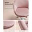 SONGMICS Homeoffice Stuhl, Schminkstuhl aus Samt, Schreibtischstuhl, Schaumstoffpolsterung, höhenverstellbar, für Arbeitszimmer, Schlafzimmer, pastellrosa OBG020R02