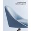 SONGMICS Homeoffice Stuhl, Schminkstuhl aus Baumwoll-Leinen-Mischgewebe, Schreibtischstuhl, Schaumstoffpolsterung, höhenverstellbar, für Arbeitszimmer, Schlafzimmer, blassblau OBG020Q01