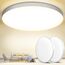 Deckenleuchte LED Deckenlampe [2Stück] Ø28cm 24W,4000K,2000LM,IP44 Wasserfest Rund Badezimmer Lampe,Badlampe Decke Küchenlampen Modern Schlicht Weiß Dünn Ideal Für Bad/Schlafzimmer/Keller/Balkon/Flur