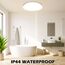 Deckenlampe LED Deckenleuchte Ø28cm 24W, 4000K, 2000LM, IP44 Wasserfest Rund Badezimmer Lampe, Badlampe Decke Küchenlampen Modern Schlicht Weiß Ultra Dünn Ideal für Bad/Balkon/Keller/Schlafzimmer/Flur