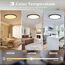 slochi LED Deckenleuchte Flach 24W 2800LM, 3Farben - 3000K/4000K/6500K, Ø30CM Deckenlampe IP54 Wasserfest Rund Badlampe, Modern LED Lampen für küche Badezimmer Schlafzimmer Wohnzimmer, Antikbronze