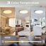2Stück LED Deckenleuchte Flach 24W 2800LM, 3Farben - 3000K/4000K/6500K, Ø30CM Deckenlampe IP54 Wasserfest Rund Badlampe, Modern LED Lampen für küche Badezimmer Schlafzimmer Flur Wohnzimmer, Weiß
