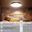 Deckenlampe LED Deckenleuchte Flach Dimmbar mit Fernbedienung, 3000K~6500K, 24W, 2000LM, IP44 Wasserfest Deckenleuchten Rund, Küchenlampe LED Lampen Decke für Schlafzimmer/Wohnzimmer/BadØ28cm-Schwarz
