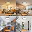 slochi LED Deckenleuchte Flach 24W 2800LM, 3Farben - 3000K/4000K/6500K, Ø30CM Deckenlampe IP54 Wasserfest Rund Badlampe, Modern LED Lampen für küche Badezimmer Schlafzimmer Wohnzimmer, Antikbronze