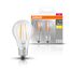OSRAM LED Base Classic A Lampe, in Kolbenform mit E27-Sockel, nicht dimmbar, Ersetzt 60 Watt, Filamentstil Klar, Warmweiß - 2700 Kelvin, 10 x 2er-Pack