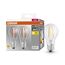 Osram BASE CLASSIC A FIL 60 LED-Lampe mit Sockel E27, klassische Kolbenform, Doppelpack, 6,5W, 806lm, 2700K, warmweißes Licht, geringe Wärmeentwicklung, lange Lebensdauer, geringer Energieverbrauch