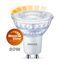 Philips LED Classic GU10 Lampe Warm Glow (80 W), dimmbarer Reflektor LED Spot mit warmweißem Licht, energiesparende Lampe mit langer Nutzlebensdauer, Warmglow Dimmbar