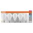 Osram LED BASE Classic A60, matte Filament LED-Lampen aus Glas für E27 Sockel, Birnenform, Kaltweiß (4000K), 806 Lumen, Ersatz für herkömmliche 60W-Glühbirnen, 5er-Box