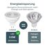 Linkind 12V GU5.3 Led 3.4W, 35 Watt ersetzt, 2700K Warmweiß 36° Abstrahlwinkel LED Spot MR16, 360Lm AC/DC 12V LED Leuchtmittel, 25,000 Std. Lebensdauer, Nicht dimmbar, 5 Stück