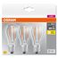 Osram LED Base Classic A, in Kolbenform mit E27-Sockel, Nicht Dimmbar, Ersetzt 60 Watt, Filamentstil Klar, Warmweiß - 2700 Kelvin, 3er-Pack