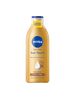 NIVEA Sun Touch Body Lotion (400 ml), Pflegelotion mit sanftem Bräunungseffekt ohne Streifen, feuchtigkeitsspendende Körpercreme mit Ginkgo-Extrakt und Traubenkernöl